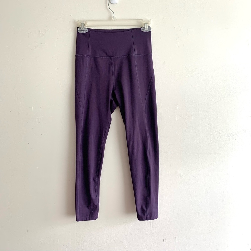 Girlfriend Collective Purple Eggplant Cropped Leggings